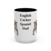 15oz-english-cocker-spaniel-mug-dad-black-front 15oz English Cocker Spaniel Dog Dad Mug, Black, front view