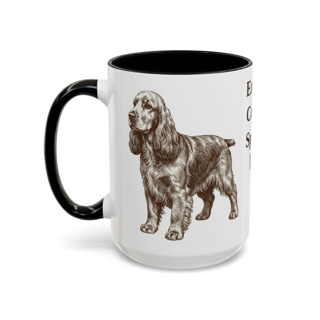 15oz-english-cocker-spaniel-mug-dad-black-left 15oz English Cocker Spaniel Dog Dad Mug, Black, left side view