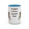 15oz-english-cocker-spaniel-mug-dad-light-blue 15oz English Cocker Spaniel Dog Dad Mug, Light Blue, front view