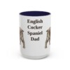 15oz-english-cocker-spaniel-mug-dad-navy 15oz English Cocker Spaniel Dog Dad Mug, Navy, front view
