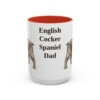 15oz-english-cocker-spaniel-mug-dad-red 15oz English Cocker Spaniel Dog Dad Mug, Red, front view