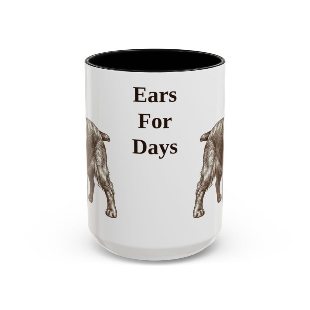15oz Funny English Cocker Spaniel Mug, Black, front view