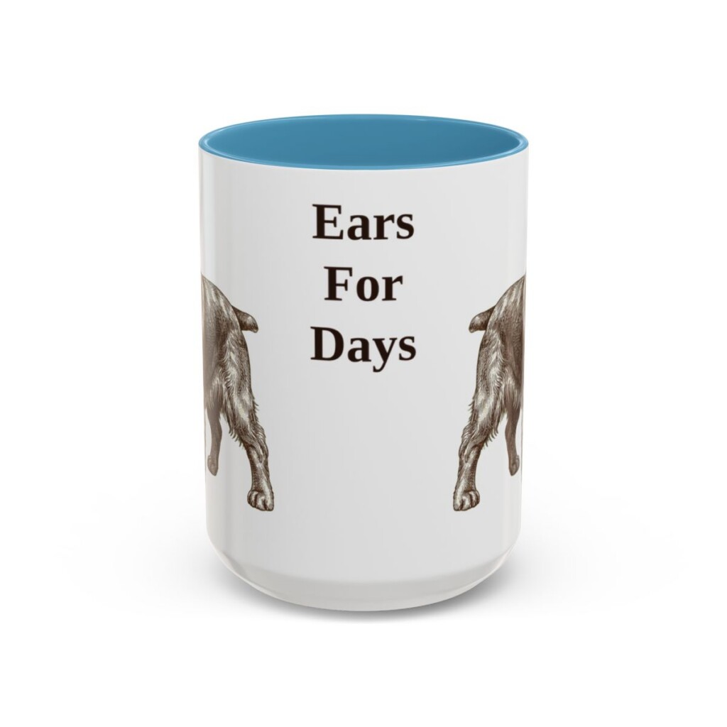 15oz Funny English Cocker Spaniel Mug, Light Blue, front view