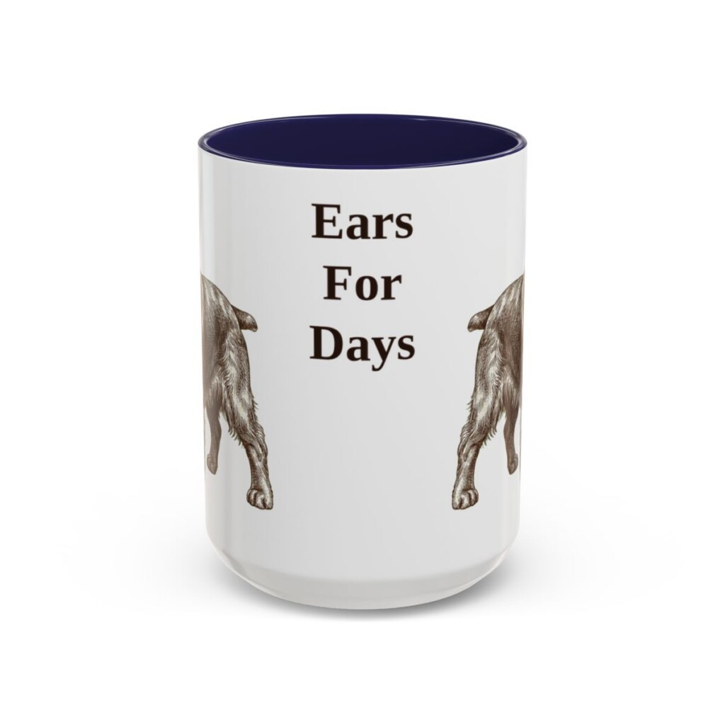 15oz Funny English Cocker Spaniel Mug, Navy, front view