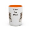 15oz Funny English Cocker Spaniel Mug, Orange, front view