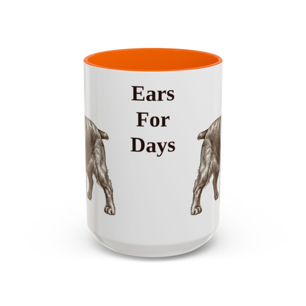 15oz Funny English Cocker Spaniel Mug, Orange, front view