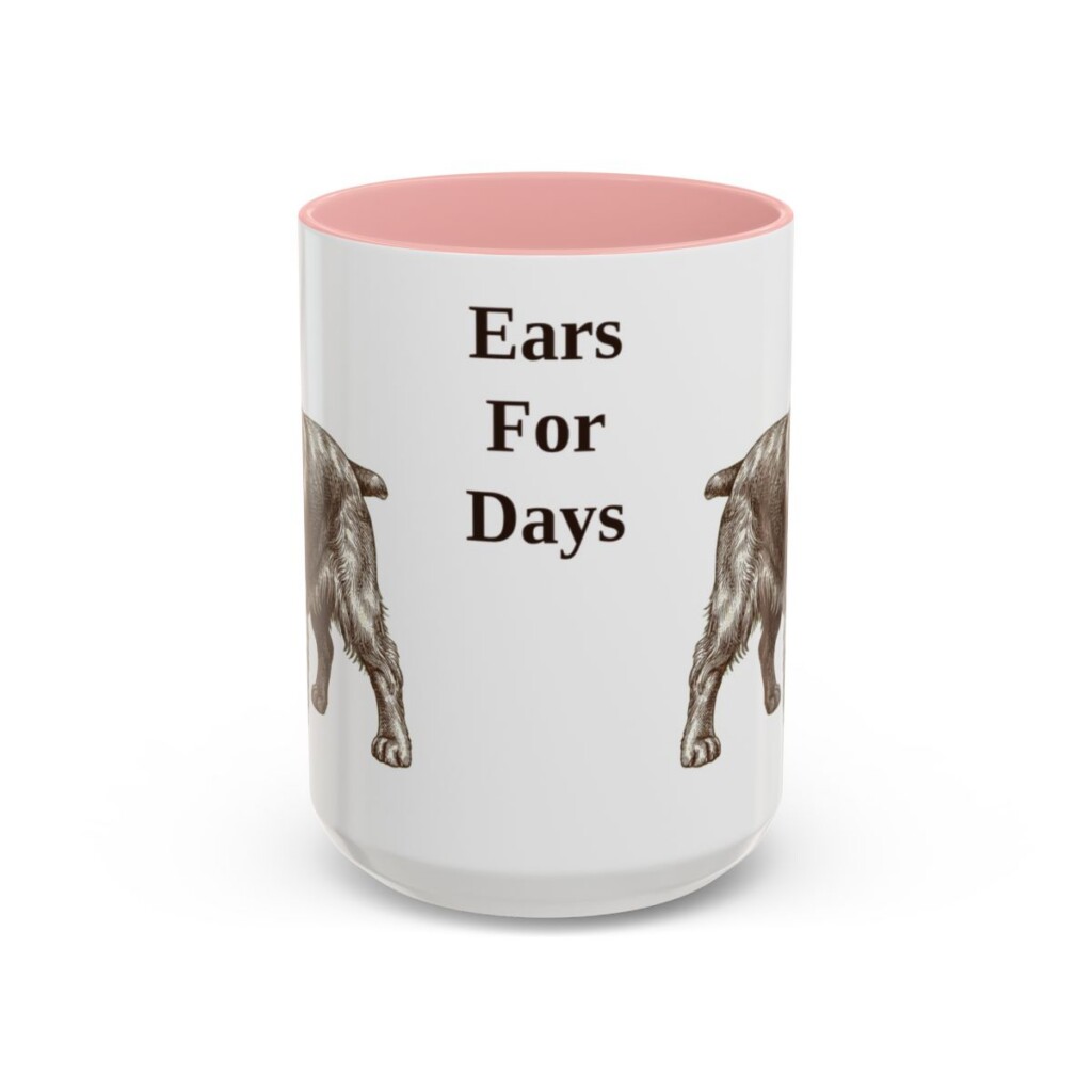 15oz Funny English Cocker Spaniel Mug, Pink, front view