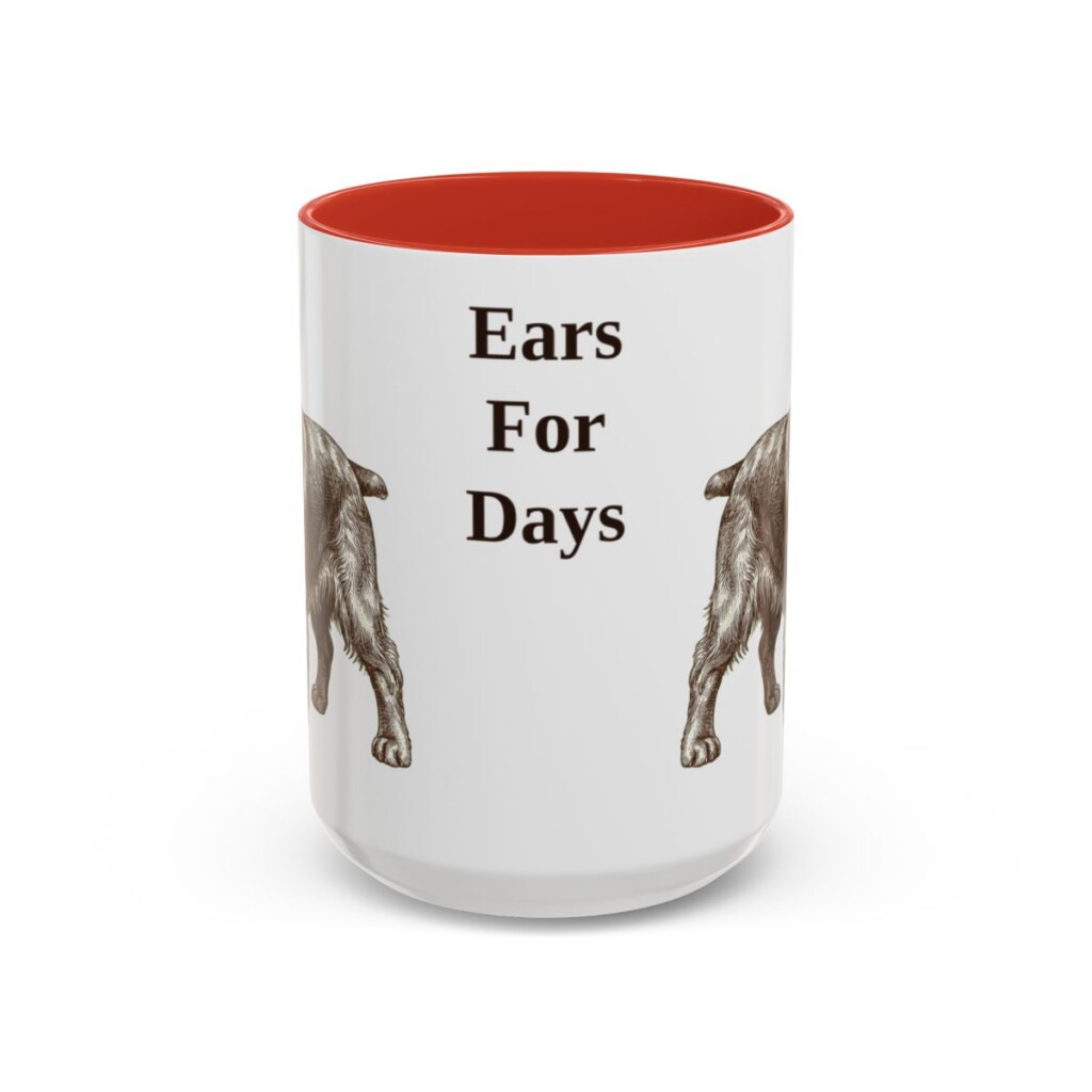 15oz Funny English Cocker Spaniel Mug, Red, front view