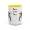 15oz Funny English Cocker Spaniel Mug, Yellow, front view