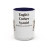 15oz-english-cocker-spaniel-mug-latin-navy 15oz English Cocker Spaniel Latin Mug, Navy, front view