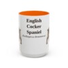 15oz-english-cocker-spaniel-mug-latin-orange 15oz English Cocker Spaniel Latin Mug, Orange, front view