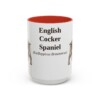 15oz-english-cocker-spaniel-mug-latin-red 15oz English Cocker Spaniel Latin Mug, Red, front view