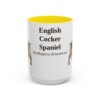 15oz-english-cocker-spaniel-mug-latin-yellow 15oz English Cocker Spaniel Latin Mug, Yellow, front view