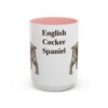 15oz English Cocker Spaniel Mug, Pink, front view