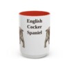 15oz English Cocker Spaniel Mug, Red, front view