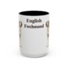 15oz English Foxhound Mug, Black, front view