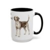 15oz English Foxhound Mug, Black, right side view