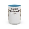 15oz-english-foxhound-mug-dad-light-blue 15oz English Foxhound Dog Dad Mug, Light Blue, front view