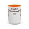 15oz-english-foxhound-mug-dad-orange 15oz English Foxhound Dog Dad Mug, Orange, front view
