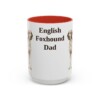 15oz-english-foxhound-mug-dad-red 15oz English Foxhound Dog Dad Mug, Red, front view