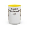 15oz-english-foxhound-mug-dad-yellow 15oz English Foxhound Dog Dad Mug, Yellow, front view