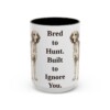 15oz Funny English Foxhound Mug, Black, front view