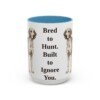 15oz Funny English Foxhound Mug, Light Blue, front view