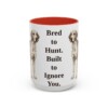 15oz Funny English Foxhound Mug, Red, front view