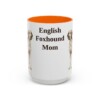 15oz English Foxhound Dog Mom Mug, Orange, front view
