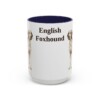 15oz English Foxhound Mug, Navy, front view
