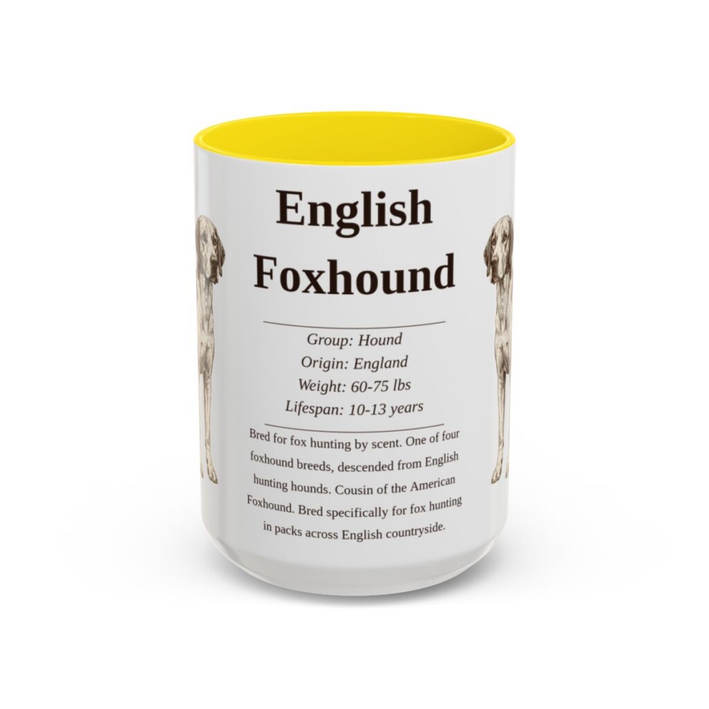 15oz-english-foxhound-mug-writeup-yellow 15oz English Foxhound Mug, Yellow, front view