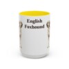 15oz English Foxhound Mug, Yellow, front view