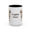 15oz English Setter Mug, Black, front view