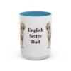 15oz-english-setter-mug-dad-light-blue 15oz English Setter Dog Dad Mug, Light Blue, front view