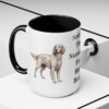 15oz Funny English Setter Mug, Black, lifestyle photo