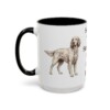 15oz Funny English Setter Mug, Black, left side view