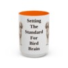 15oz Funny English Setter Mug, Orange, front view