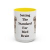 15oz Funny English Setter Mug, Yellow, front view
