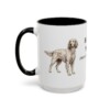 15oz English Setter Latin Mug, Black, left side view
