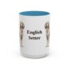 15oz English Setter Mug, Light Blue, front view