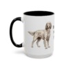 15oz English Setter Dog Mom Mug, Black, left side view