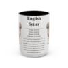 15oz English Setter Mug, Black, front view