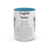 15oz English Setter Mug, Light Blue, front view