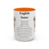 15oz English Setter Mug, Orange, front view