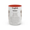 15oz English Setter Mug, Red, front view