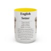 15oz English Setter Mug, Yellow, front view