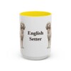 15oz English Setter Mug, Yellow, front view