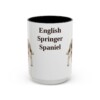15oz English Springer Spaniel Mug, Black, front view