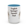 15oz English Springer Spaniel Dog Dad Mug, Light Blue, front view