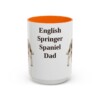 15oz English Springer Spaniel Dog Dad Mug, Orange, front view